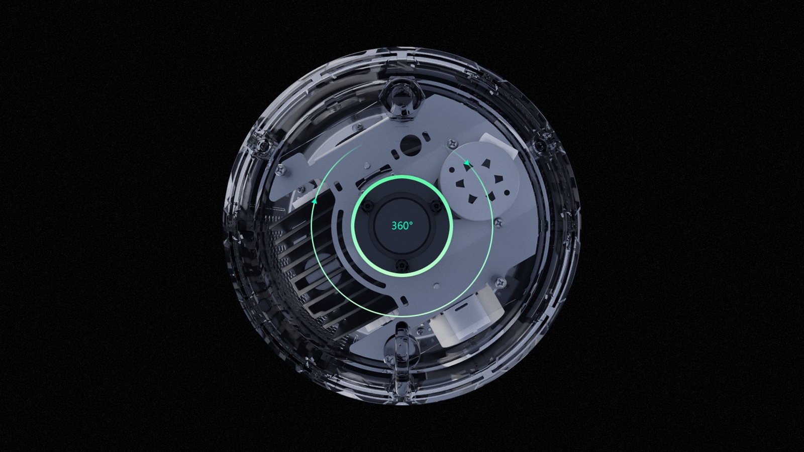 俯视 360°：旋转、追光、全向覆盖