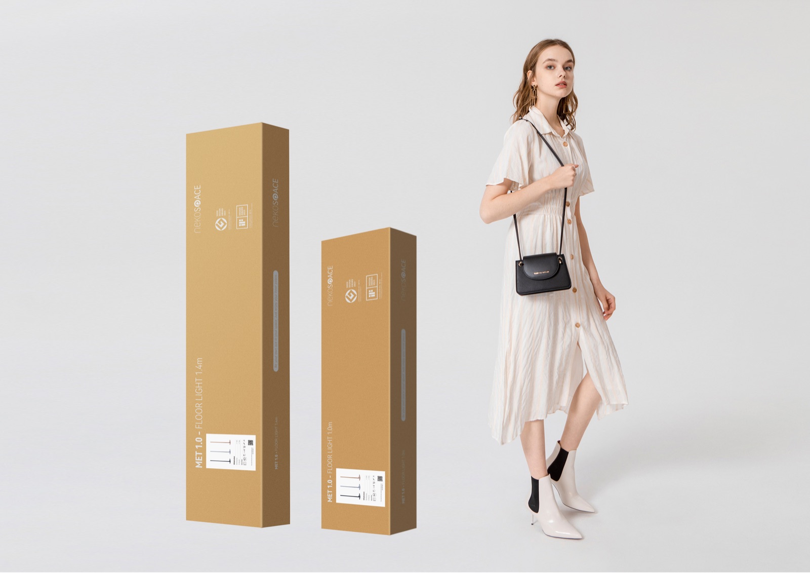 MET 1.0 系列产品包装：牛皮纸盒与奖项标识